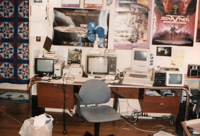 80s apple desk