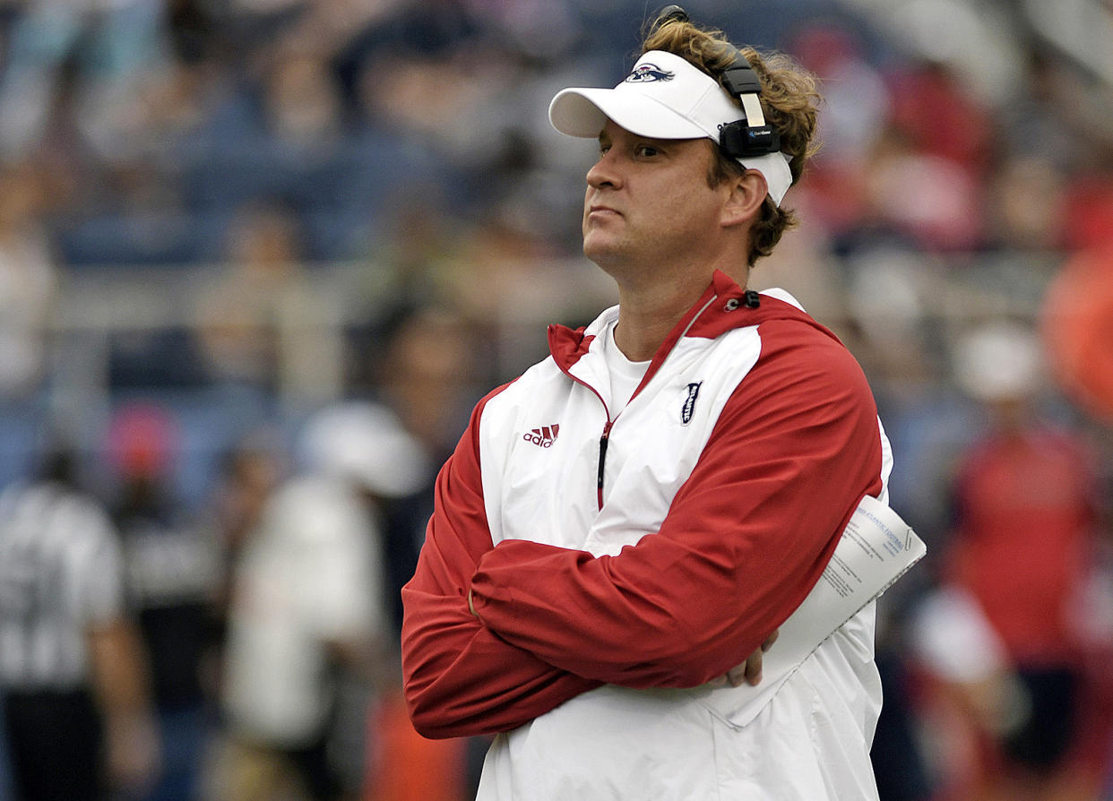 Lane Kiffin’s Twitter account is the gift that keeps on giving. (AP)