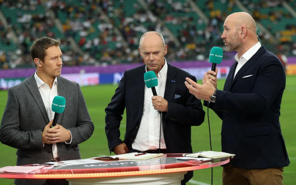 Jonny Wilkinson with Sir Clive Woodward and Lawrence Dallaglio on ITV – Jonny Wilkinson: I am happy Owen Farrell will beat my record