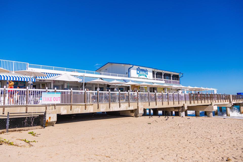 Benny's on the Beach is located on the pier at Lake Worth Beach.