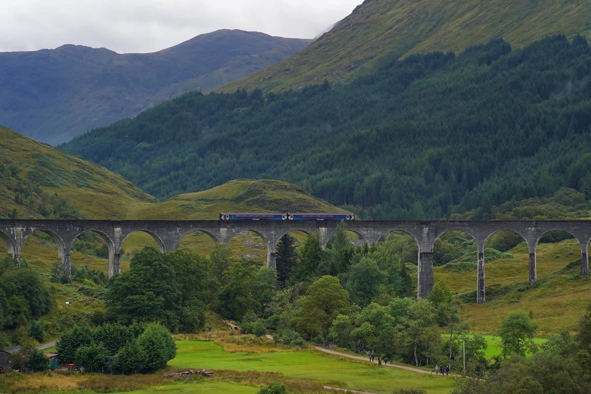 The Glenfinnan Viaduct, famed as the route to Hogwarts in the ‘Harry Potter’ films (Getty Images)