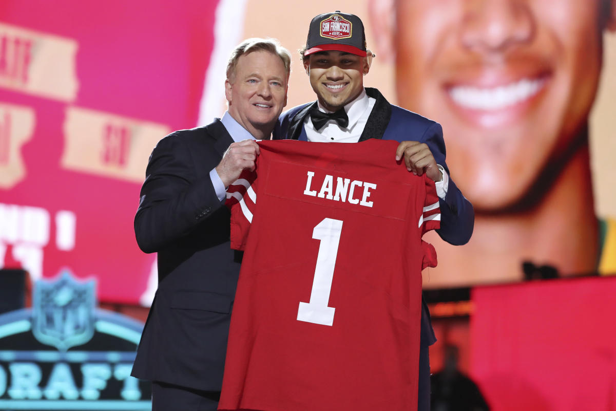 NFL Rumors on X: #49ers Trey Lance in his new #Niners jersey.   / X