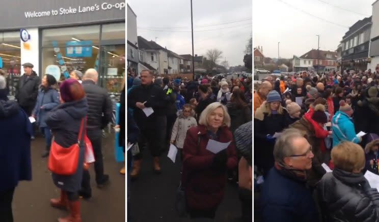 The 'flash mob' choir Bristol (SWNS)