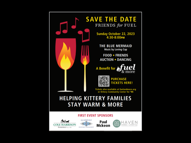 Fuel & More's annual fundraiser, Friends for Fuel, will be held Sunday, Oct. 22, 2023 at The Blue Mermaid in Kittery, Maine.