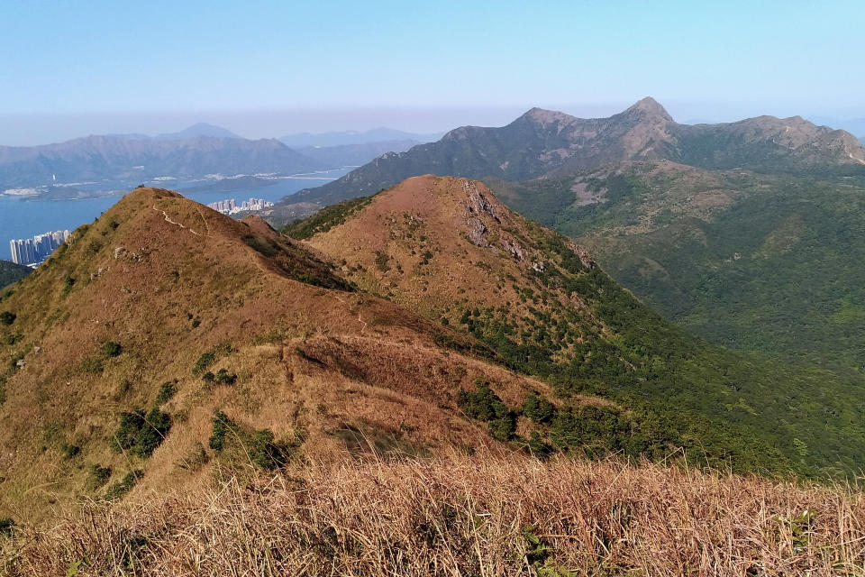 遠景為馬鞍山，連八仙嶺也可看到