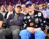 <p>Funny guys Jon Stewart and Pete Davidson hang out in their courtside seats at the New York Knicks vs. Boston Celtics NBA home opener at N.Y.C.'s Madison Square Garden on Oct. 20.</p>