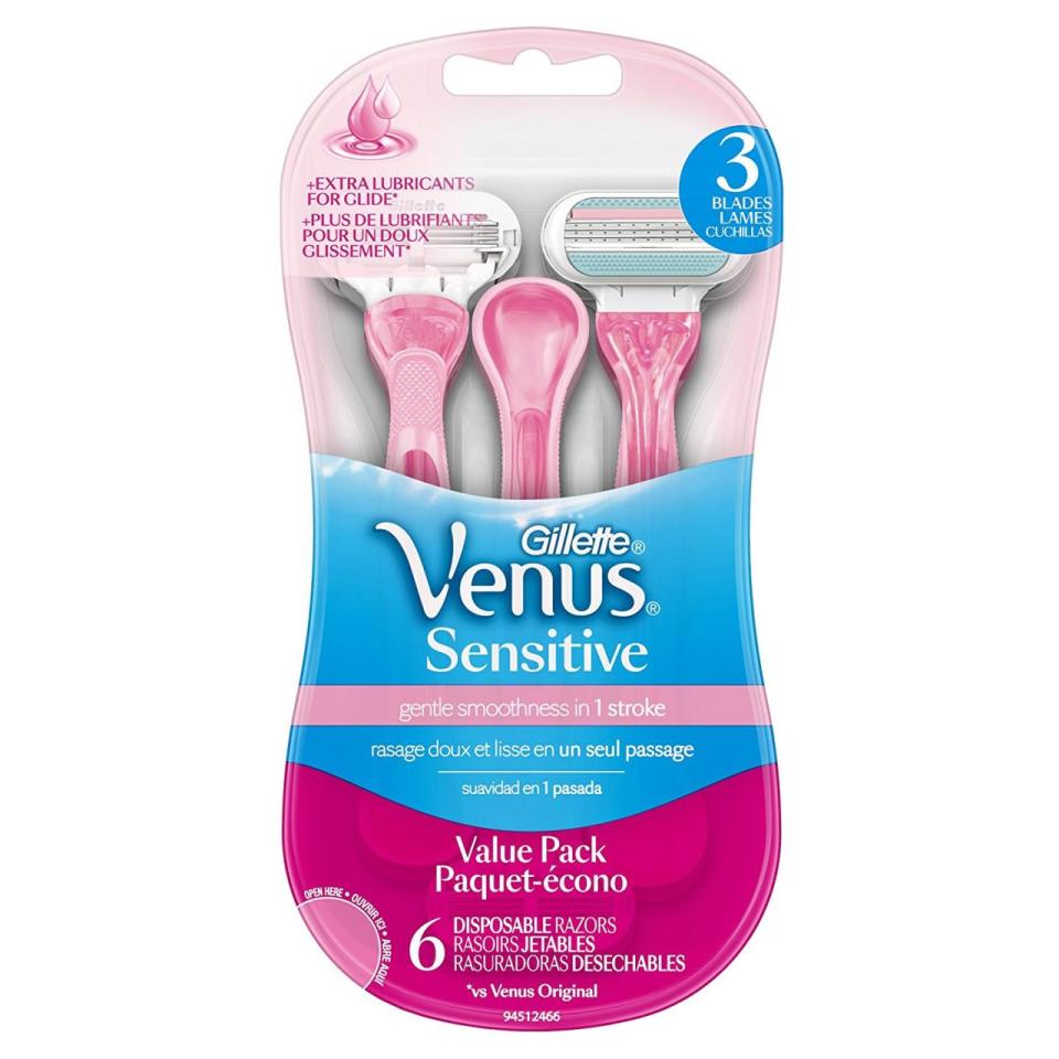 Gillette Venus Women's Disposable Razor Sensitive (Pack of 6)