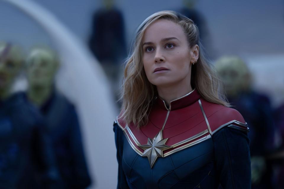 Brie Larson as Captain Marvel in "The Marvels."