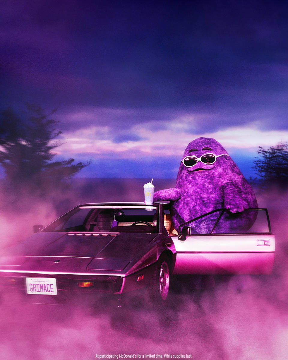 Grimace being purple, as is his strong suit. (Courtesy McDonald's)