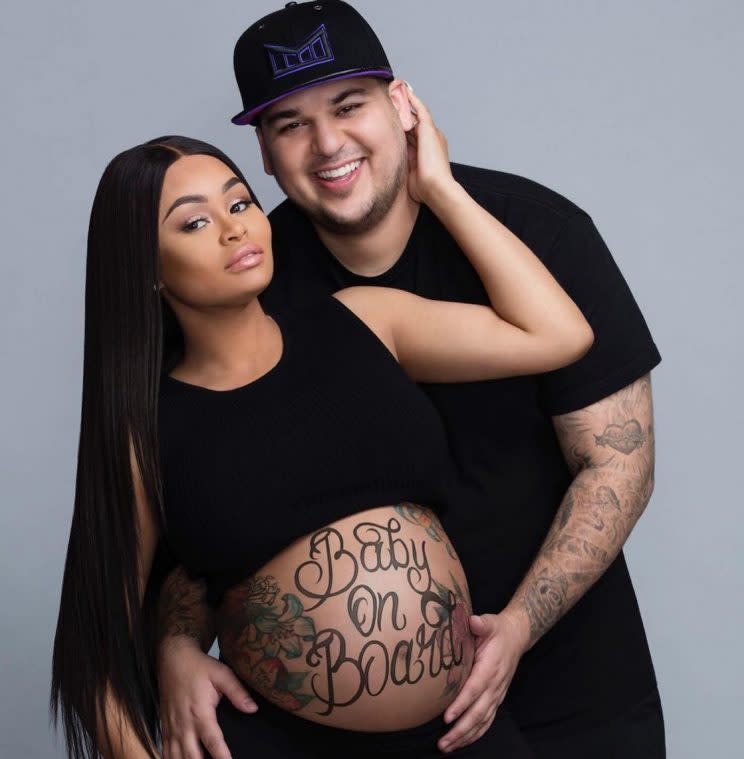 Rob and Blac are expecting a baby daughter later this year. Copyright: Instagram