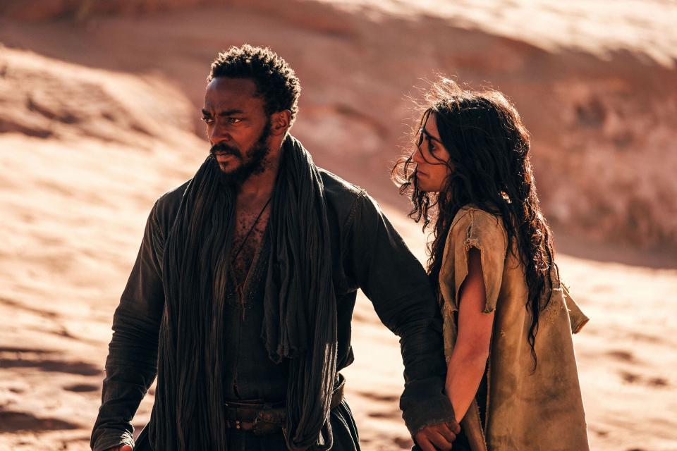 Anthony Mackie and Aiysha Hart in <em>Desert Warrior</em>.