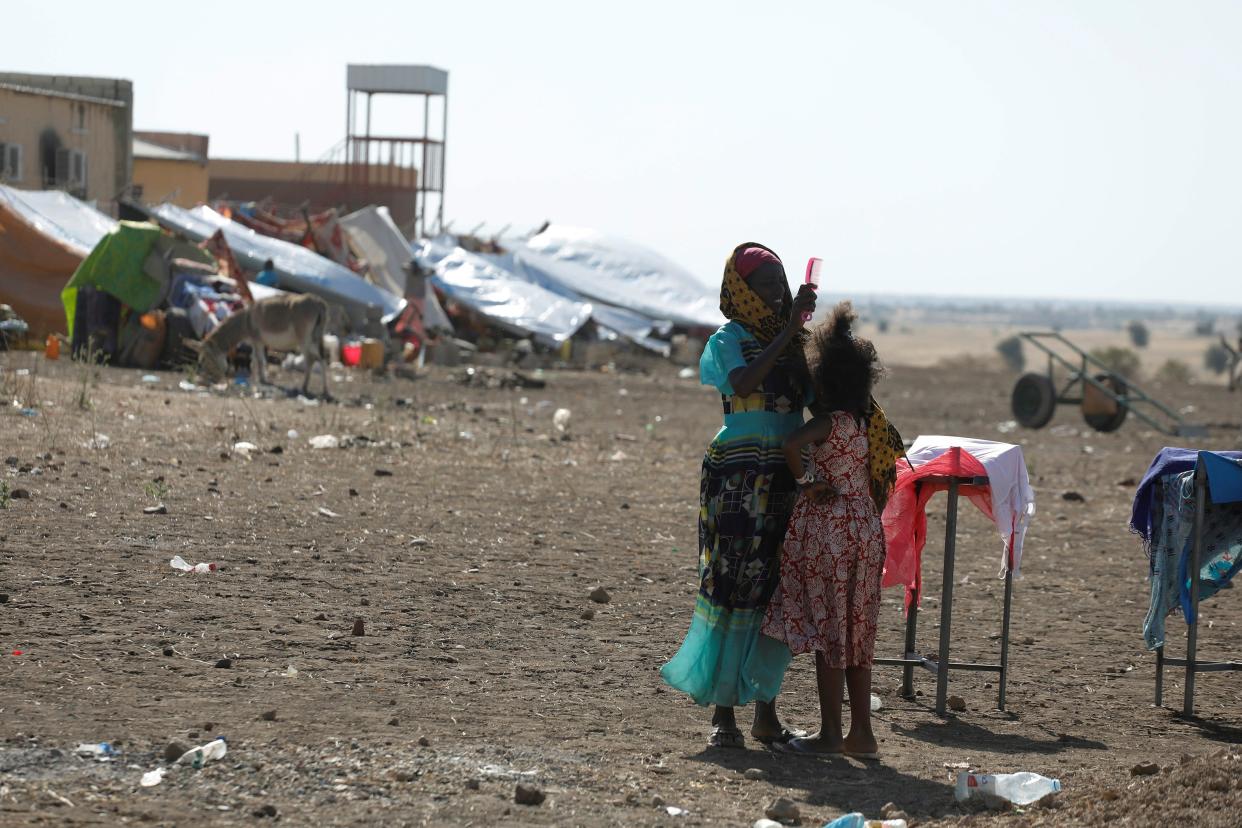 Ethiopians at the the Hamdeyat camp, housing refugees fleeing fighting in Tigray region  (REUTERS)