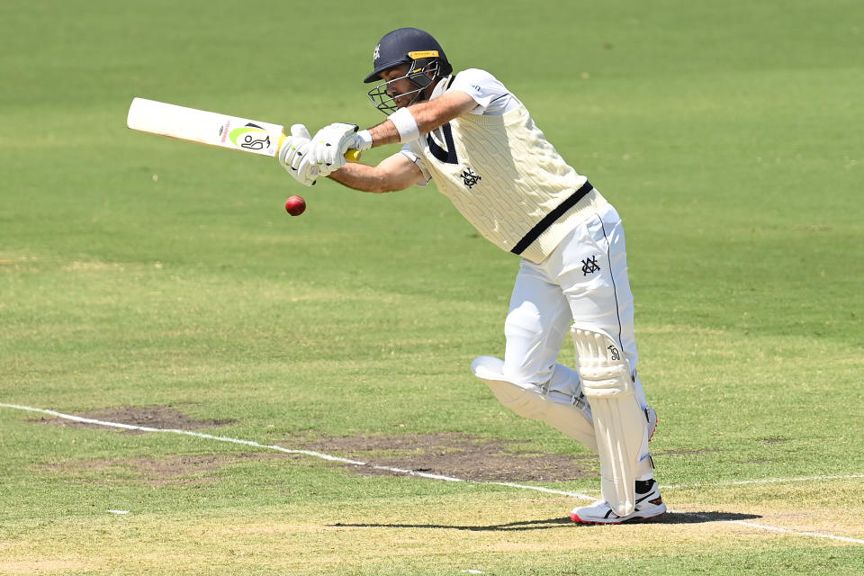 Glenn Maxwell, pictured here in action for Victoria in the Sheffield Shield against South Australia.