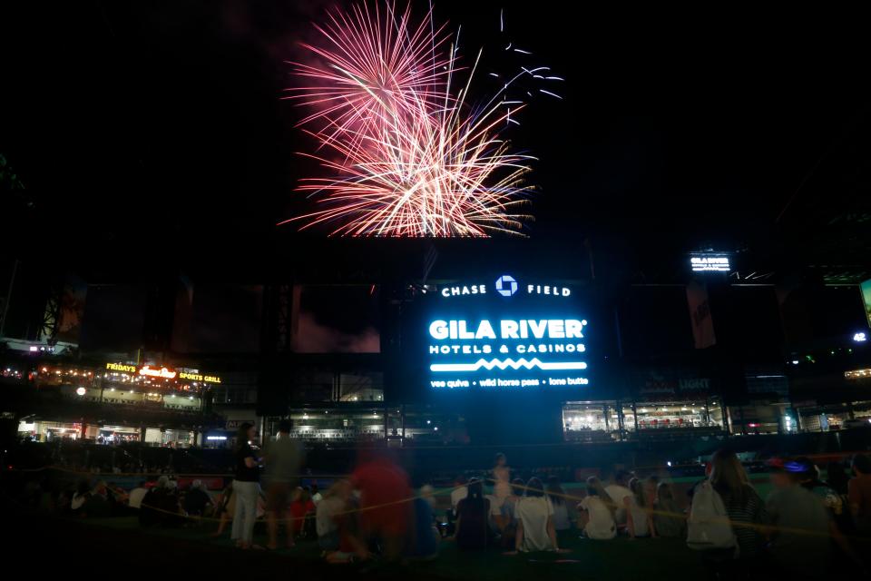 Arizona Diamondbacks fans won't be able to watch fireworks at Chase Field on July 4.