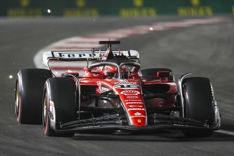 La Ferrari de Charles Leclerc fue la más rápida en la clasificación para el Gran Premio de Las Vegas