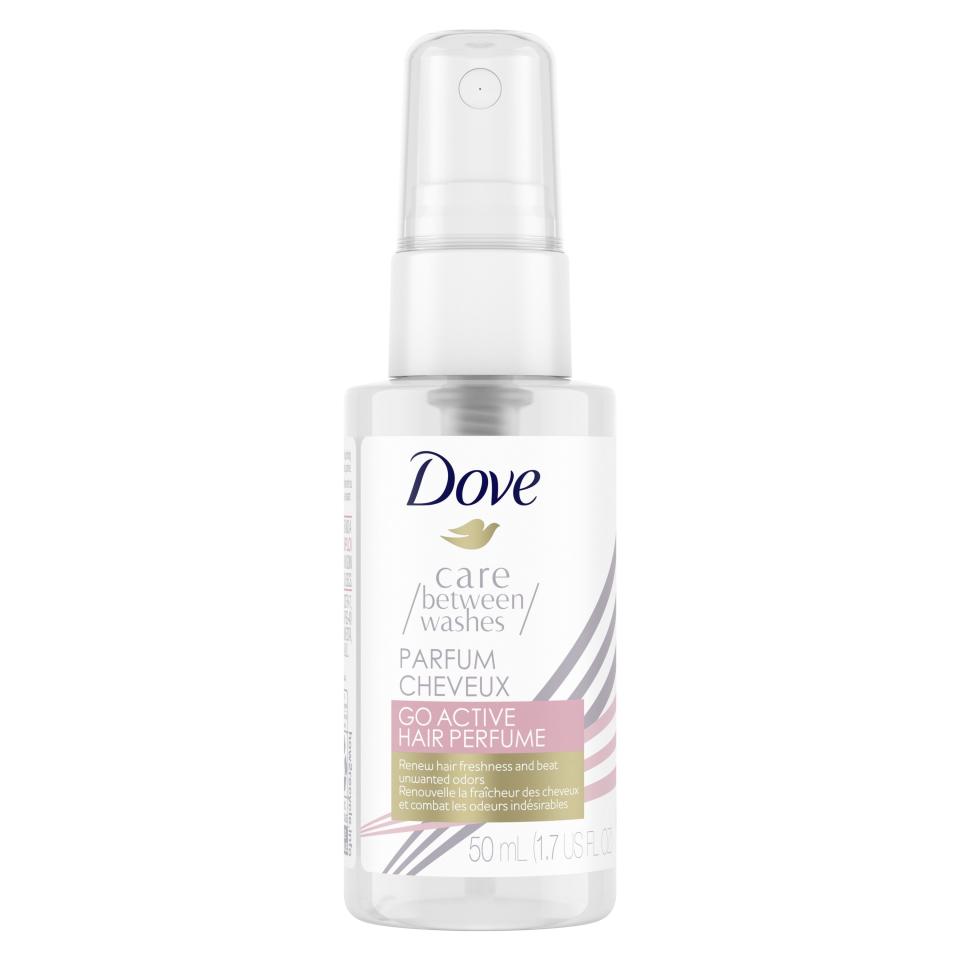 <p><strong>Dove</strong></p><p>walmart.com</p><p><strong>$1.00</strong></p><p><a href="https://go.redirectingat.com?id=74968X1596630&url=https%3A%2F%2Fwww.walmart.com%2Fip%2F299791801&sref=https%3A%2F%2Fwww.goodhousekeeping.com%2Fbeauty-products%2Fg36805551%2Fhair-perfume%2F" rel="nofollow noopener" target="_blank" data-ylk="slk:Shop Now;elm:context_link;itc:0;sec:content-canvas" class="link ">Shop Now</a></p><p>Formulated for active lifestyles, Dove's fresh, clean-scented hair perfume is infused with softening glycerin and <a href="https://www.goodhousekeeping.com/beauty/a20707265/castor-oil-uses/" rel="nofollow noopener" target="_blank" data-ylk="slk:castor oil;elm:context_link;itc:0;sec:content-canvas" class="link ">castor oil</a> to revive strands on the go, at a bargain price. "Love how<strong> I can refresh my hair after going to the gym and feel like I just washed it</strong>!," a <a href="https://go.redirectingat.com?id=74968X1596630&url=https%3A%2F%2Fwww.walmart.com%2F&sref=https%3A%2F%2Fwww.goodhousekeeping.com%2Fbeauty-products%2Fg36805551%2Fhair-perfume%2F" rel="nofollow noopener" target="_blank" data-ylk="slk:Walmart;elm:context_link;itc:0;sec:content-canvas" class="link ">Walmart</a> reviewer says. "It's so travel friendly, you can just put in your handbag and use it anytime you need."</p>