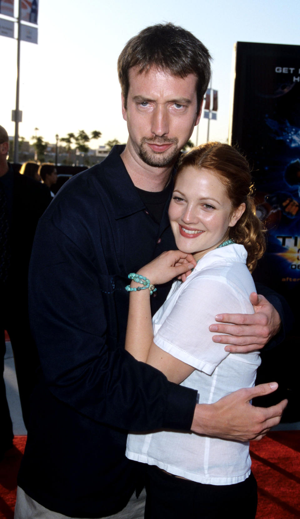 Tom Green and Drew Barrymore during "Titan A.E." Los Angeles Premiere at Staples Center in Los Angeles, California, United States. (Photo by S. Granitz/WireImage)