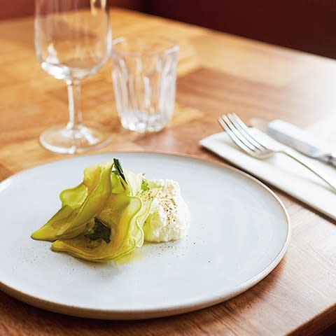 summer squash and curd - Credit: Harriet Clare
