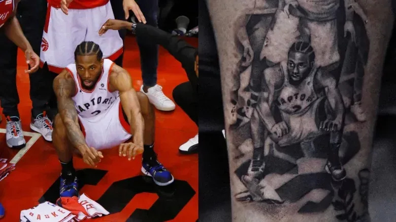 Ian Maningas's Kawhi Leonard tattoo. (Photo: Ian Maningas)