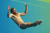 SHANGHAI, CHINA - JULY 18: Chris Colwill of the United States competes in the Men's 1m Springboard Final during Day Three of the 14th FINA World Championships at the Oriental Sports Center on July 18, 2011 in Shanghai, China. (Photo by Ezra Shaw/Getty Images)