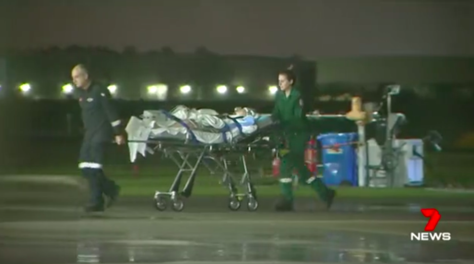 The victim was rushed to Berri Hospital then airlifted to Adelaide. Source: 7 News