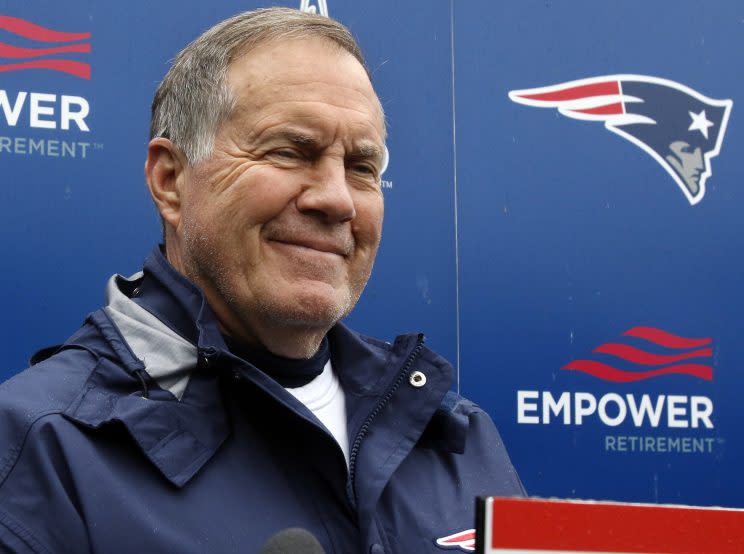 There are a few reasons why Bill Belichick should be all smiles after New England's strong offseason. (AP) 