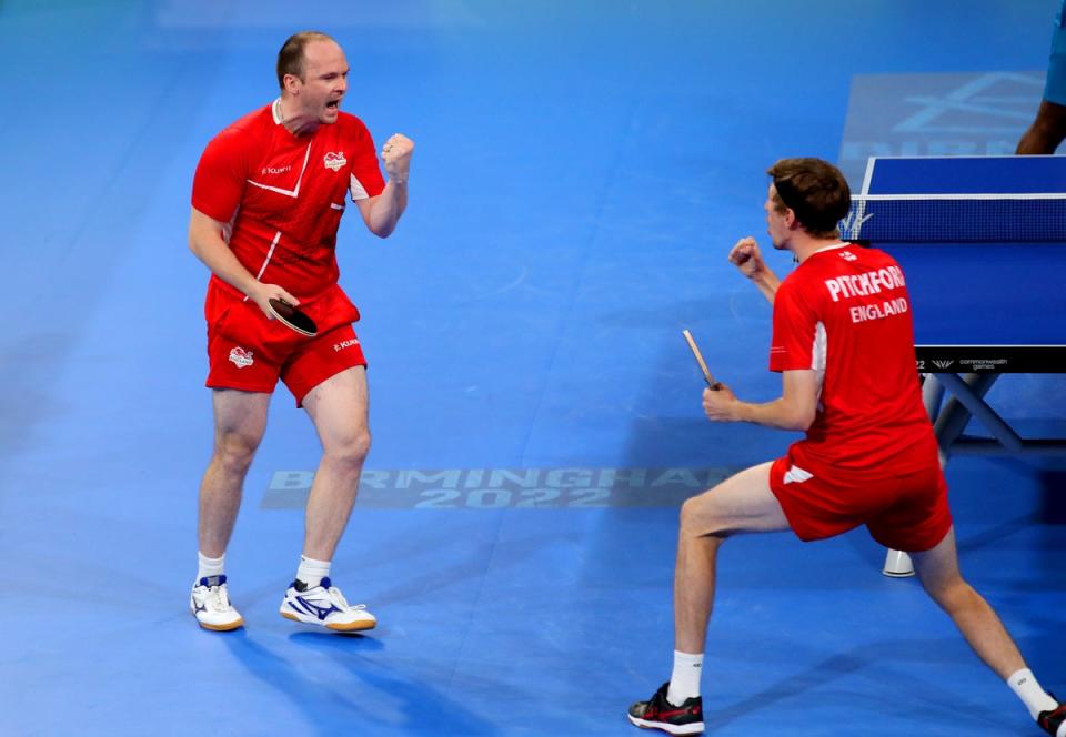 The pair won in an exact replica of their doubles win on the Gold Coast (Isaac Parkin/PA) (PA Wire)