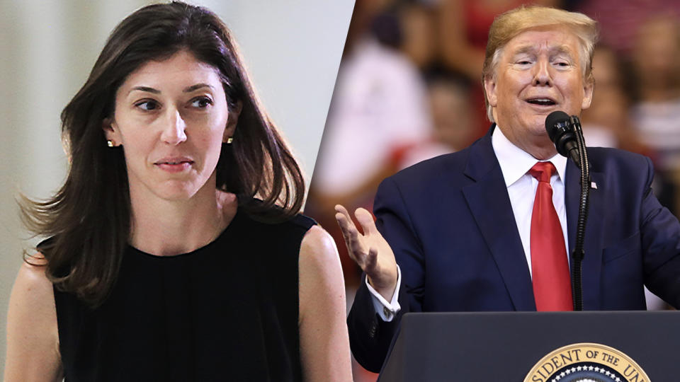 Former FBI lawyer Lisa Page and President Donald Trump. (Photos: Manuel Balce Ceneta/AP, MediaPunch/AP)