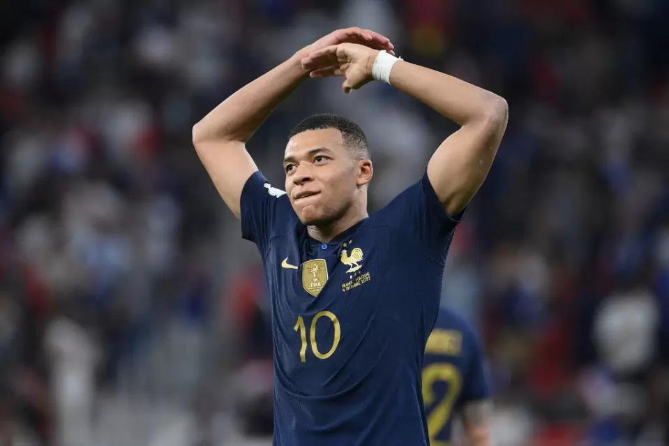 超級球星姆巴佩(KYLIAN MBAPPE)帶領法國的可怕攻勢。法新社