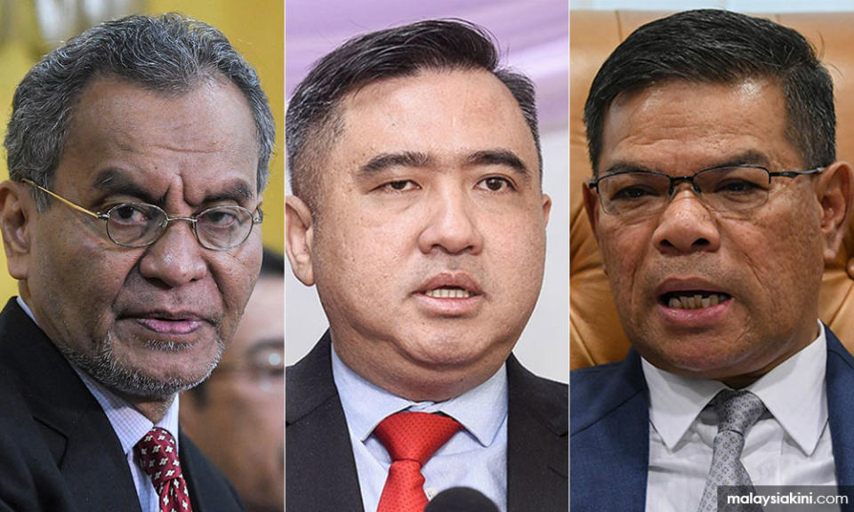 From left: Former health minister Dzulkefly Ahmad, DAP's national organising secretary Anthony Loke and PKR secretary-general Saifuddin Nasution Ismail