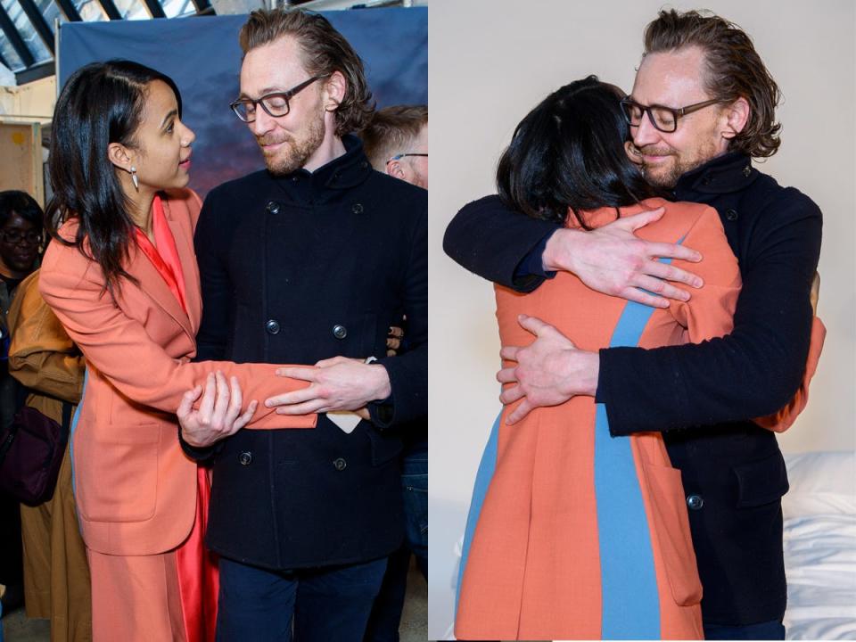 Tom Hiddleston and Zawe Ashton at the "Character Breakdown" by Zawe Ashton book launch at Wild By Tart on April 03, 2019 in London, England.
