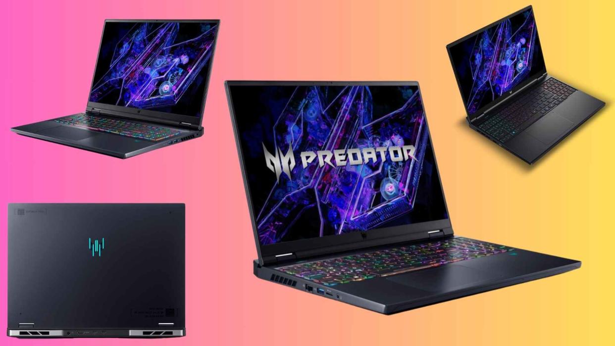  Image of the 4 Acer Predator Helios laptops. 