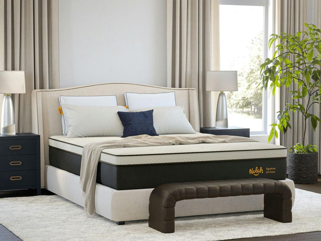 <p><a href="https://go.redirectingat.com?id=74968X1596630&url=https%3A%2F%2Fwww.nolahmattress.com%2Fproducts%2Fnolah-signature-12&sref=https%3A%2F%2F" rel="nofollow noopener" target="_blank" data-ylk="slk:Shop Now;elm:context_link;itc:0;sec:content-canvas" class="link rapid-noclick-resp">Shop Now</a></p><p>Nolah Signature 12"</p><p>nolahmattress.com</p><p>$1169.00</p>