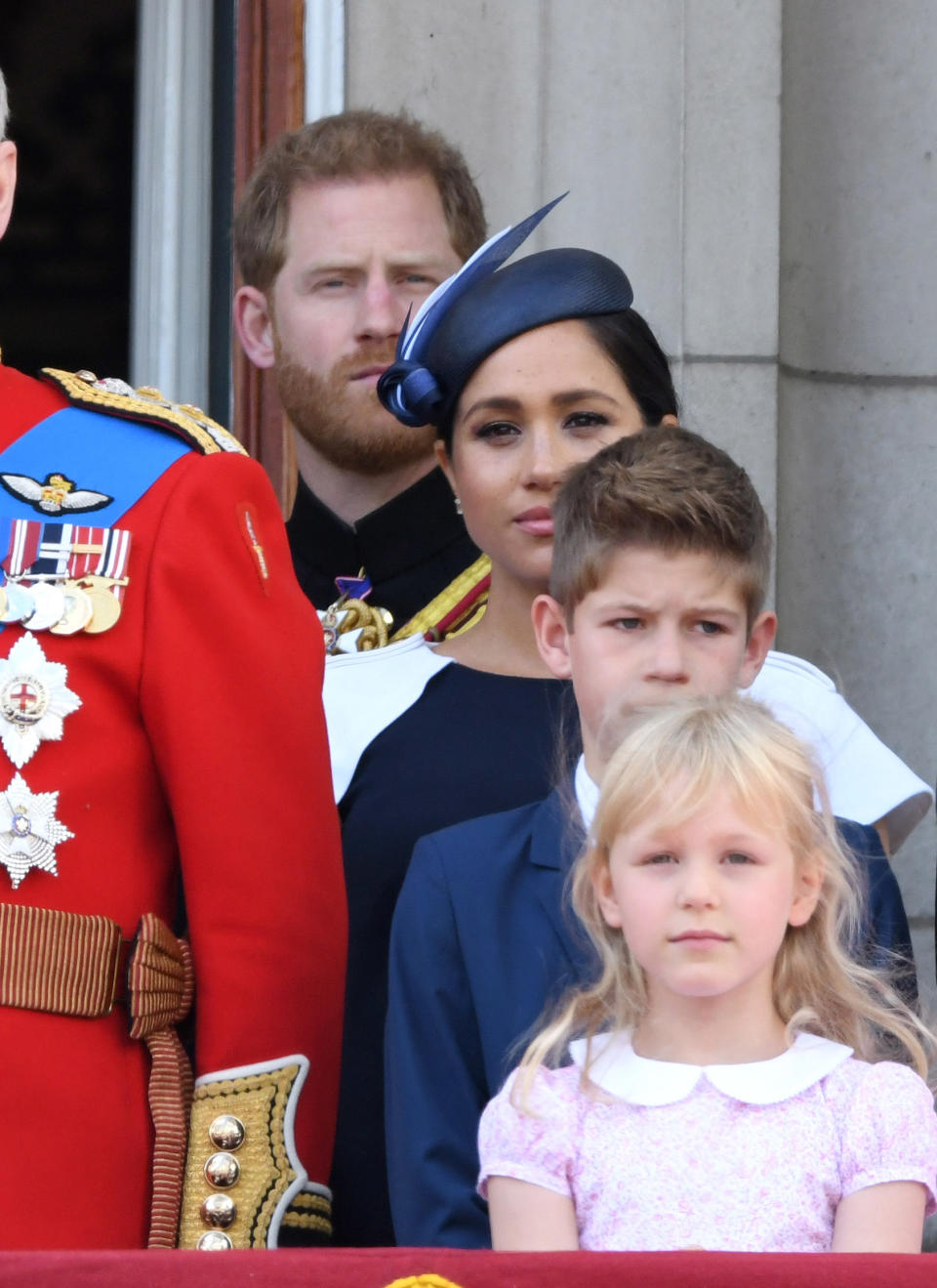 Prince Harry and Meghan Markle at Buckingham Palace at Trooping the Colour