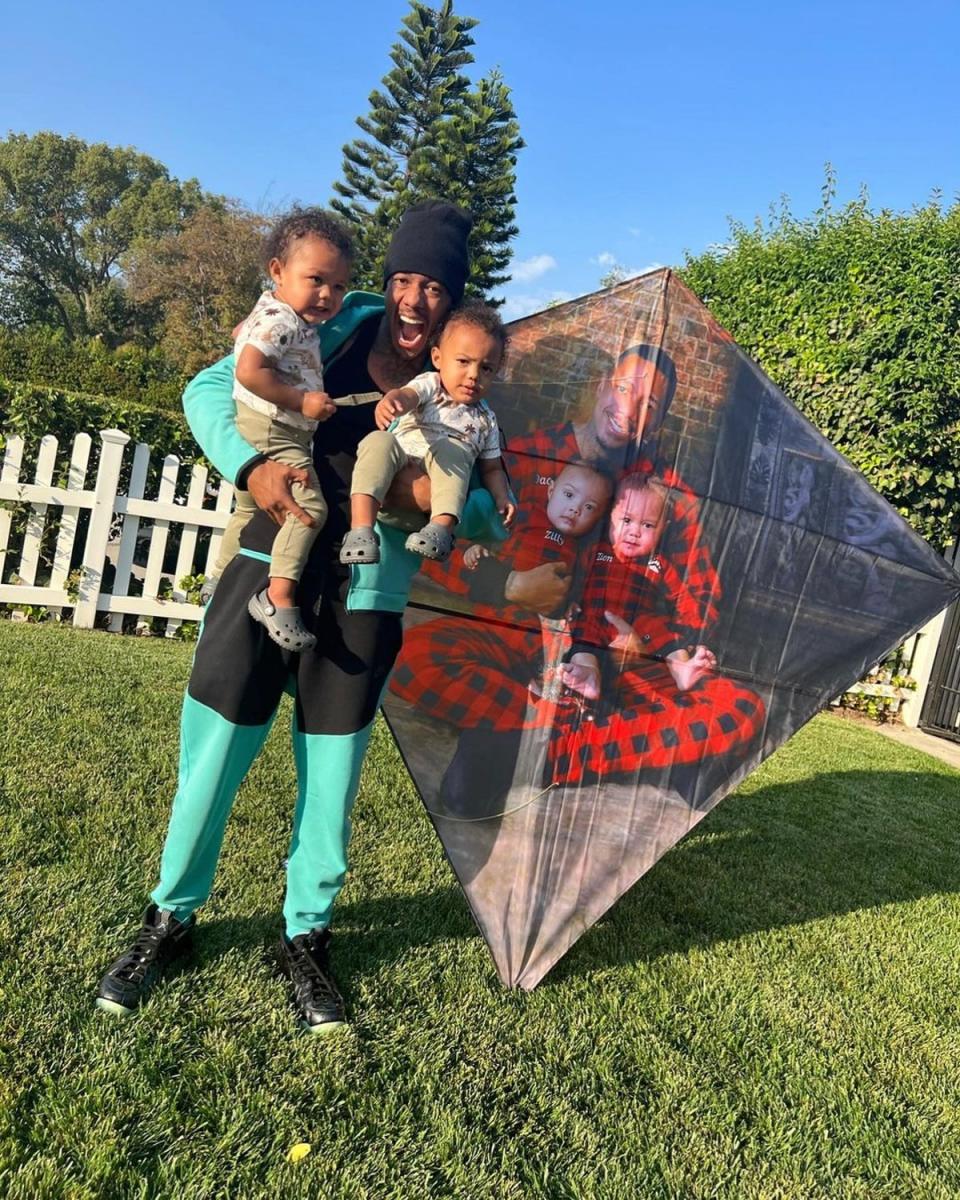 Nick Cannon pictured with two of his impressive brood of children (Instagram)