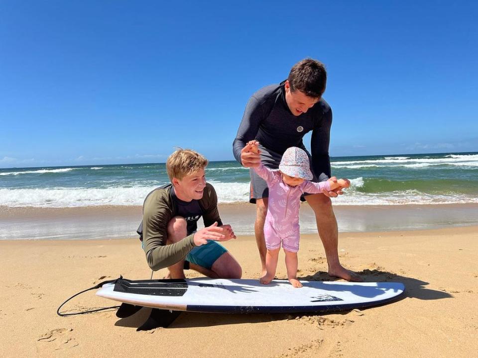 Chandler Powell and Robert Irwin with Grace