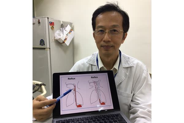 連漢仲醫師表示，胃食道逆流和咽喉逆流在症狀上有相當程度的重疊。（圖片提供／台中榮總）