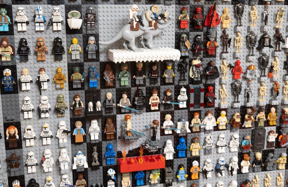 Star Wars Lego characters from Scott Brown's Lego collection in his Plain Township basement.