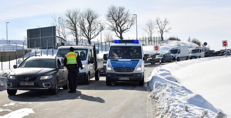 The German-Czech border crossing of Breitenau is closed due to COVID-19 precautions