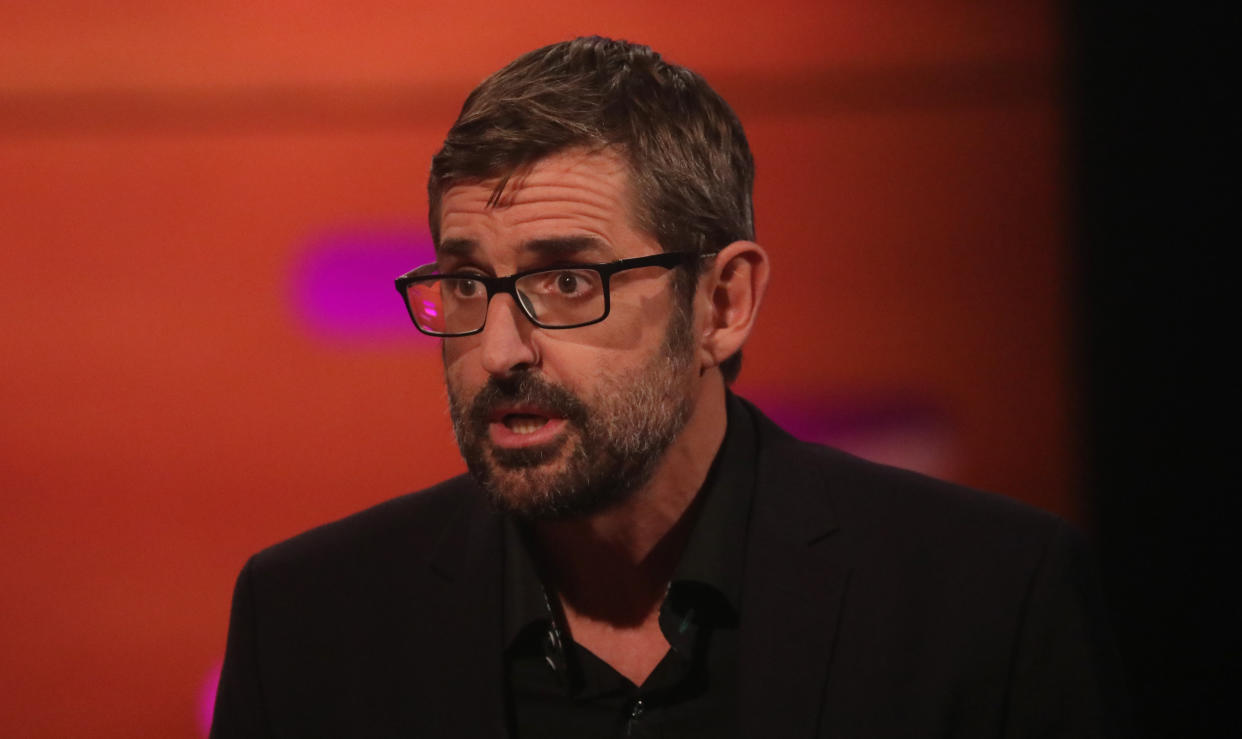 Louis Theroux during the filming for the Graham Norton Show at BBC Studioworks 6 Television Centre, Wood Lane, London, to be aired on BBC One on Friday evening. (Photo by Isabel Infantes/PA Images via Getty Images)