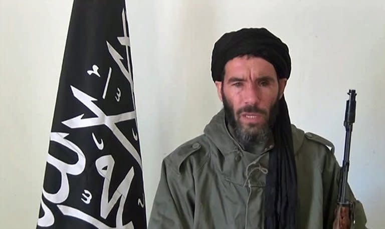 A grab from a video obtained by ANI Mauritanian news agency reportedly shows Islamist leader Mokhtar Belmokhtar, who claims responsibility for the attack on In Amenas. Islamists who held several hostages at an Algerian gas plant sparking a bloody commando raid threatened Friday to stage more attacks, according to a spokesman cited by the Mauritanian news agency