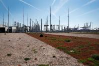 The land station of TenneT is seen at de Maasvlakte in Rotterdam