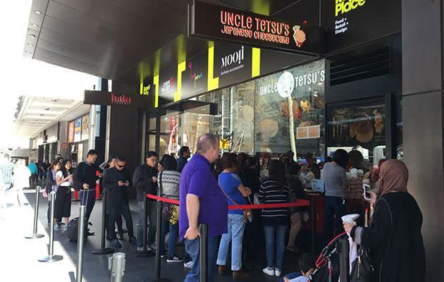 It's non stop queues outside Uncle Tetsu. Photo: Yahoo7 Be