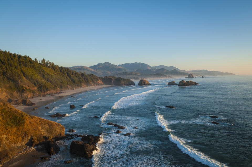 "Hidden behind two regal viewing points, Crescent Beach offers a private, misty retreat into prehistory in the heart of Oregon&rsquo;s bustling Ecola State Park."