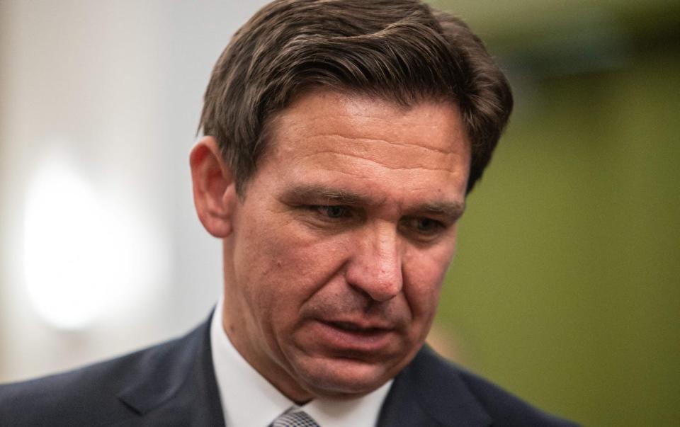 Is Republican presidential hopeful Ron DeSantis an ‘ummer’? <a href="https://www.gettyimages.co.uk/detail/news-photo/florida-governor-and-2024-republican-presidential-hopeful-news-photo/1561386818?adppopup=true" rel="nofollow noopener" target="_blank" data-ylk="slk:Sergio Flores/AFP via Getty Images);elm:context_link;itc:0;sec:content-canvas" class="link ">Sergio Flores/AFP via Getty Images)</a>