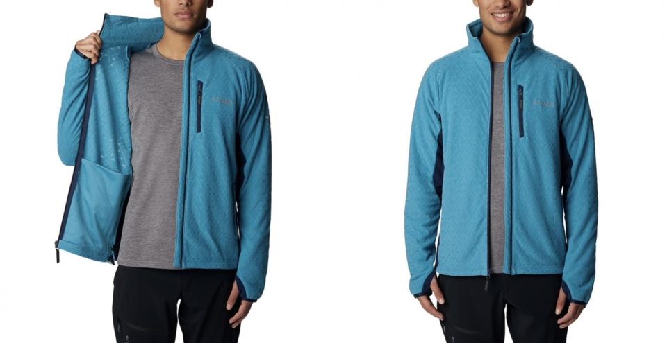 Columbia 哥倫比亞 男款 - 鈦 柔暖快排刷毛外套-湖水藍，原價4,480元，折後價4,081元。(圖/Columbia)