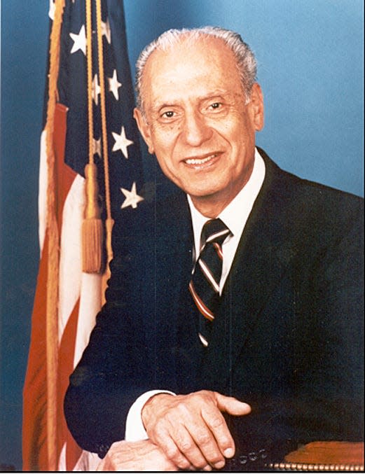 An undated official portrait of U.S. Rep. Edward R. Roybal. In 1976, he founded the Congressional Hispanic Caucus and the National Association of Latino Elected and Appointed Officials, creating a national forum for Latino issues and opening doors for a new generation of Latino leaders.