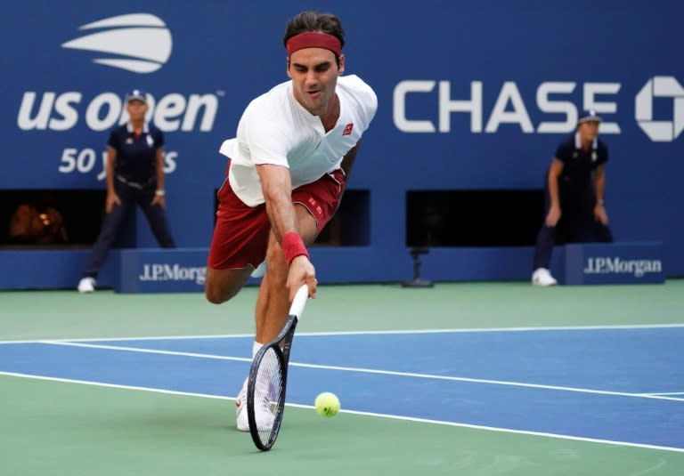 One of the best: Roger Federer plays his miracle winner around the post against Nick Kyrgios