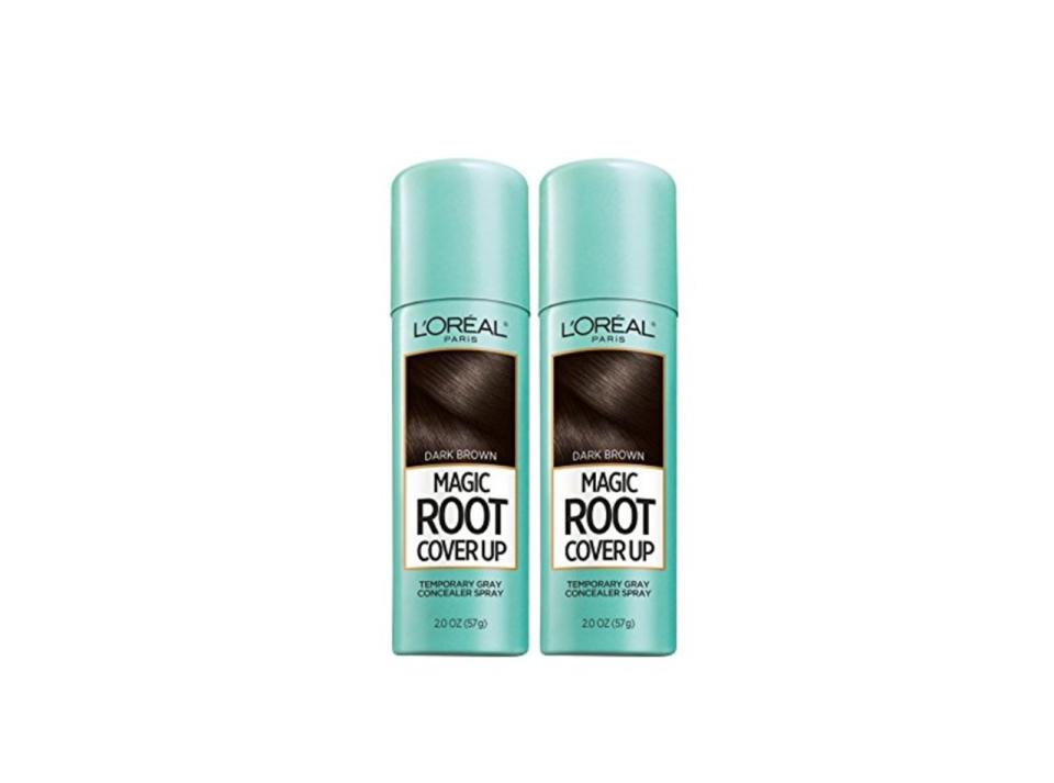 L'Oreal Paris Root Cover Up Temporary Gray Concealer Spray, Dark Brown 2 oz (Pack of 2), $15