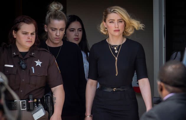 Amber Heard departs the Fairfax County Courthouse on June 1, 2022, in Fairfax, Virginia. 